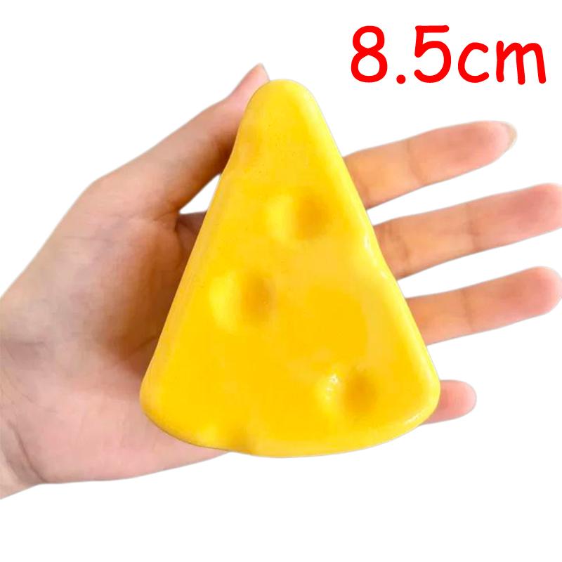 Cheese Squishy Fidget Toy Slow Rebound Stress Ball Realistic Cheese Shape Decompression Squeeze Toys Adult Anxiety Relief Gifts