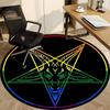 1pc Baphomet, Occult Office Round Area Rug, Under Office Chairs Bedroom Living Room Home Decor, Room Deco, Available in Various Sizes