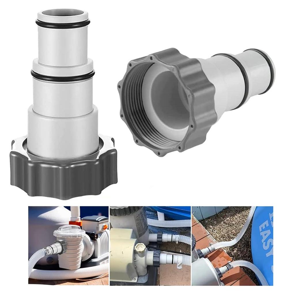 Pool Hose Adapter A with Collar Replacement for Threaded Connection Pumps Converts 1.5" To 1.25" Hose Accessories