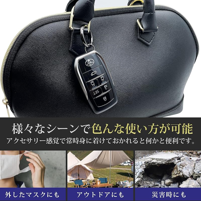 JMARS round shape carabiner key ring key ring set of 10 (black)