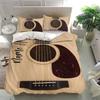 Music Guitar Duvet Cover Digital Printing Set Bedding Decorative Quilt Cover Pillowcase Three-Piece Set