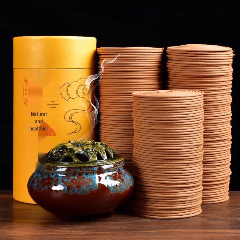 Sandalwood & Mugwort Mosquito Repellent Incense: Harmless, Long-lasting Aroma for Indoor Deodorization & Odor Removal.