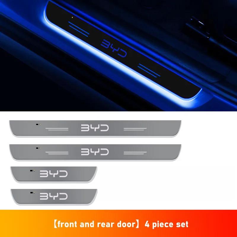 Car LED Wireless Acrylic Threshold Light For BYD ATT0 3 Dolphin Han, Song, Tang Qin Yuan, Seals Tang E6 F3 F0 G3 I3 Ea1 Song Max