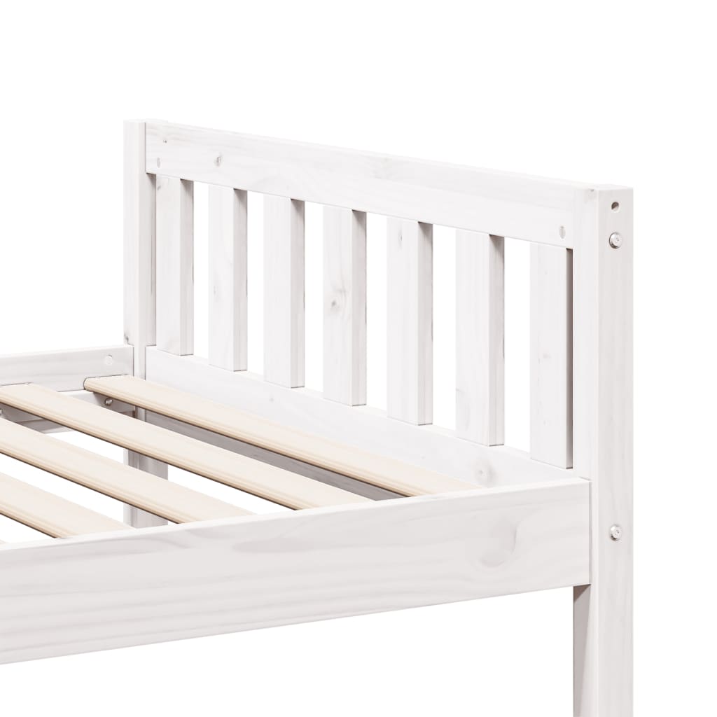 Vidaxl Children's Bed Without Mattress, White, 90X190 Cm, Pine Wood
