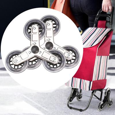 2Pcs Trolley Triangle Wheels Stair Climbing Easy To Install Accessory Practical Replacement