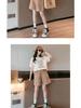 Korean Style Cartoon Print Sporty Shorts & T-shirt Set (Girls' Summer 2026)