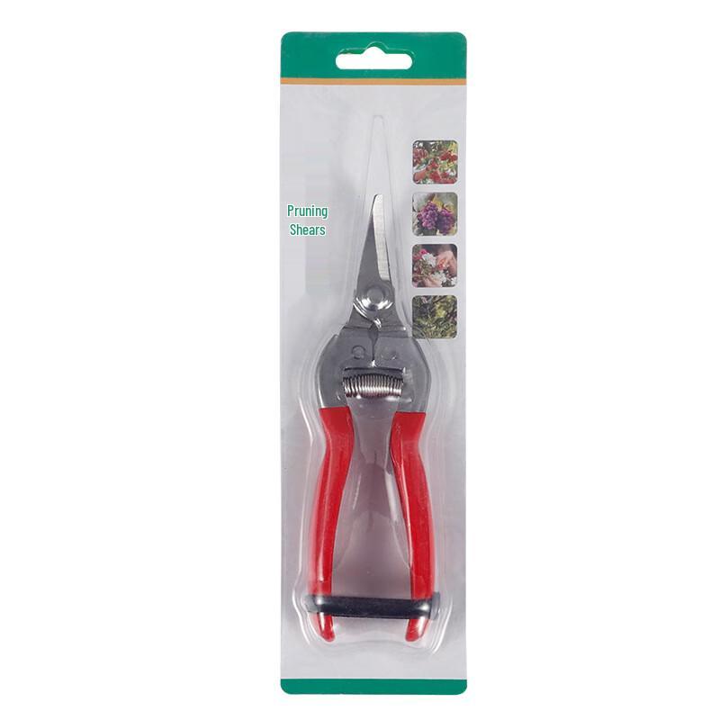 Red Stainless Steel Curved Pruning Shears CN plug (adapter included)