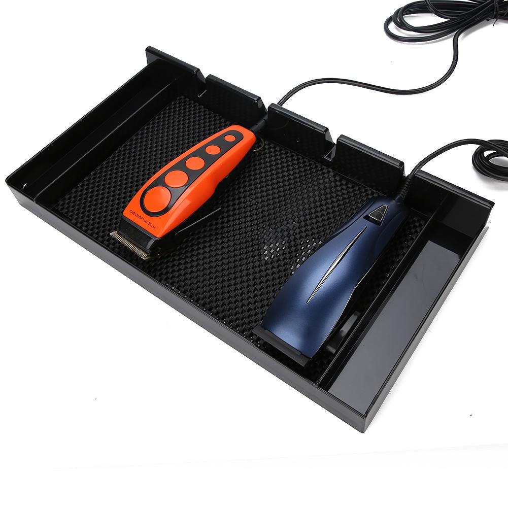 Electric Hair Clipper Storage Box Scissors Comb Display Rack Non Slip Pad Hairdressing Tool