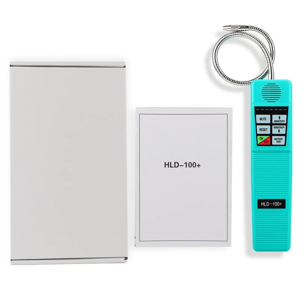 HLD-100+ Halogen Leak Detector Freon Gas Analyzer Gas Detector with Metal Probe Leakage Refrigerant Sensitivity Tool With LED