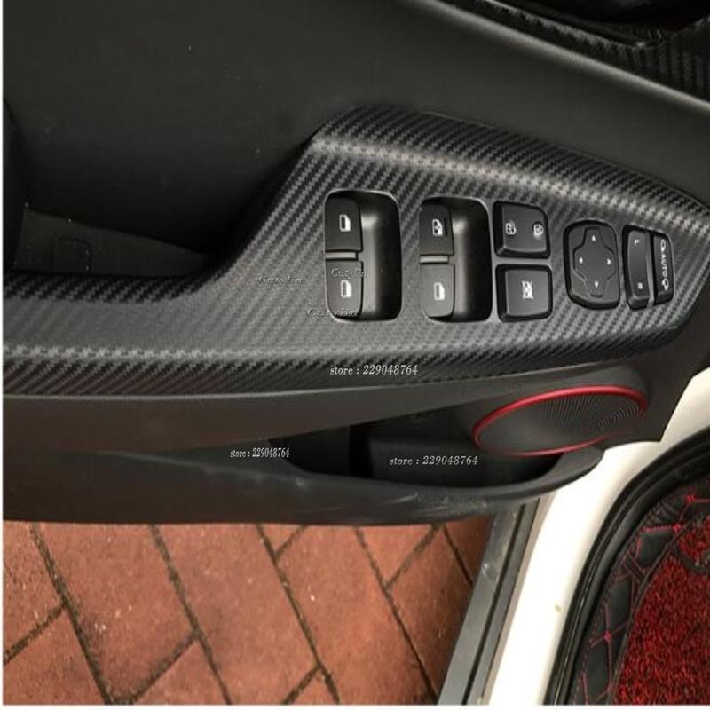 For Hyundai Kona Encino Kauai 2018 Interior Accessories Window Lift Switch Button Cover Trims Door Armrest Panel Frame