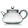 Pokaro Tee Mini-Teekanne, Hitzebeständiges Glas, Tintenfarben, 360 ml Fassungsvermögen, Für eine Person, Kann über offenem Feuer verwendet werden, Handgefertigt, Perfekt für Chinesisch