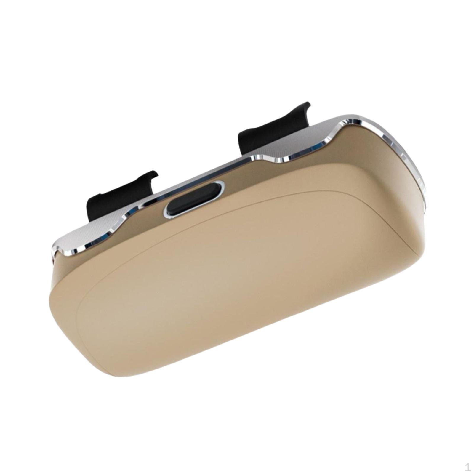 

Sunglasses Holder for Car Visor Box Eyeglasses Storage Organizer Auto Glasses Case бежевый