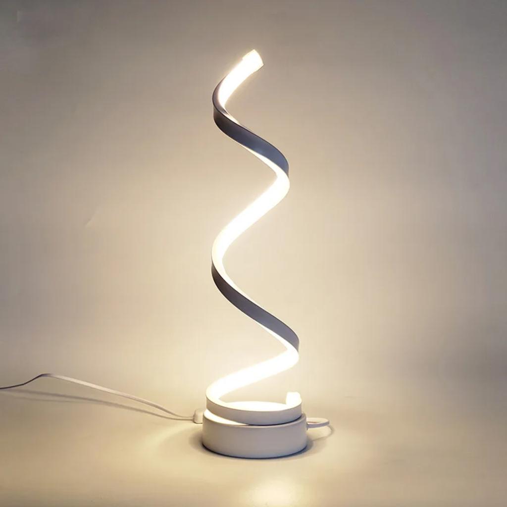 Neue moderne Spiraltischleuchte minimalistisch dimmbar USB-betrieben LED-Schreibtischlampe Schlafzimmer Büro Nachttisch Bücherregal Wohnzimmer Dekoration