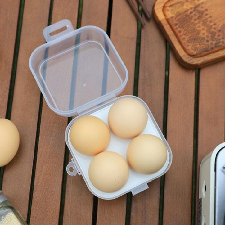 Travel Friendly Clear Eggs Case With Sealed Closure Camping Cookware Organizers Crush Proof Construction