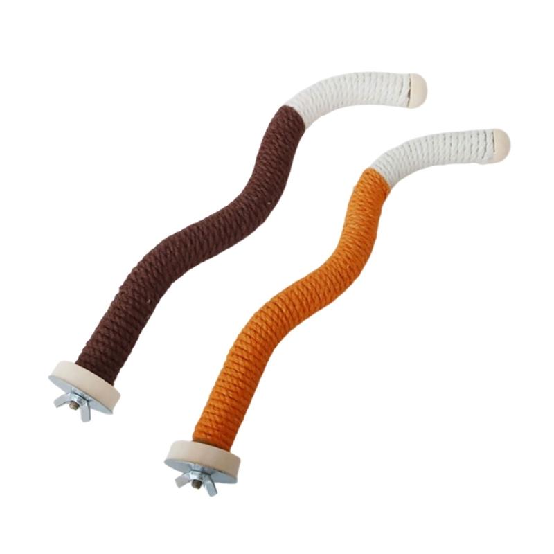 

2pack Parrots Standing Perches Claw Grinding Flexible Pet Bird Standing Stick for Cockatiels,Cockatoos,Lorikeet,Conure