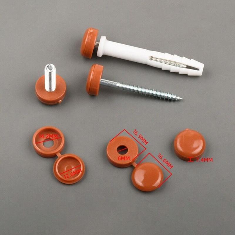 36pcs Foldable Snap Protective Cover Hardware Screw Cover M6 Screw Decorative Covers for Furniture