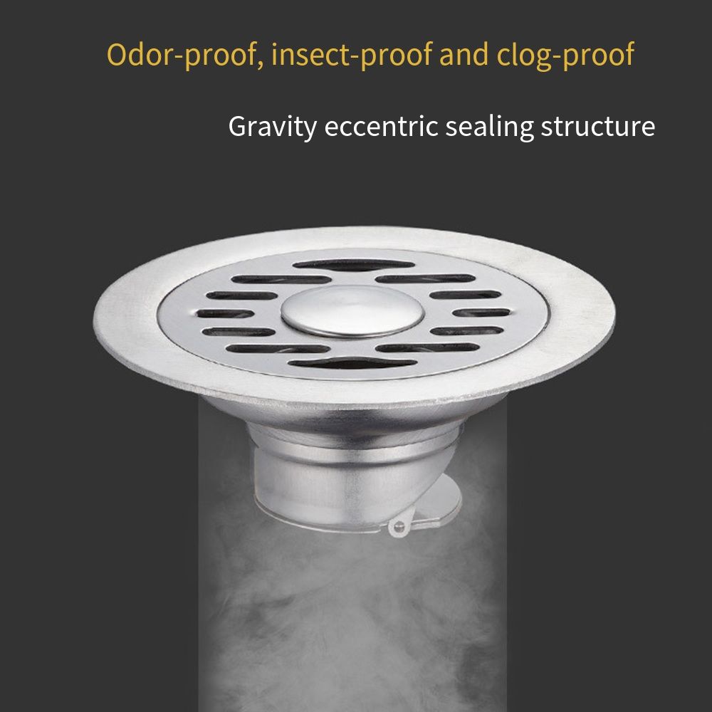 Stainless Steel Round Sink Strainer Cover Hair Catcher Sink Drain Plug  Bathtub
