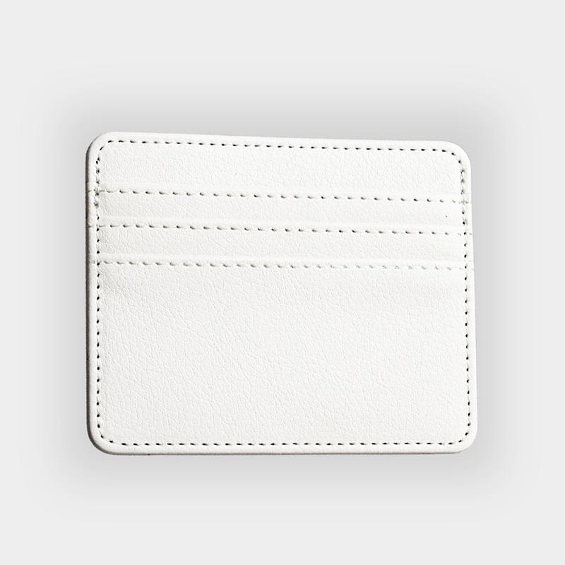 Candy Color PU Leather Card Holder - Multi-Slot Slim Wallet for Credit/ID Cards
