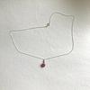 organic silver necklace_ruby Organic gemstone necklace LISSE Ruby