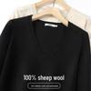 Women's 100% Lambswool V-Neck Sweater