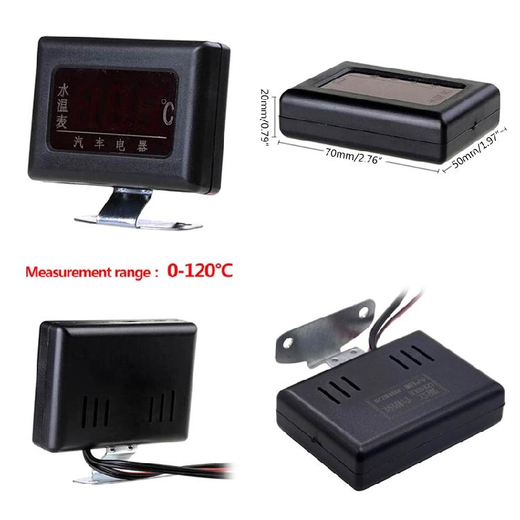 Car Digital Motorbike Temperature Water Temperature Meter Thermometer Temp Gauge