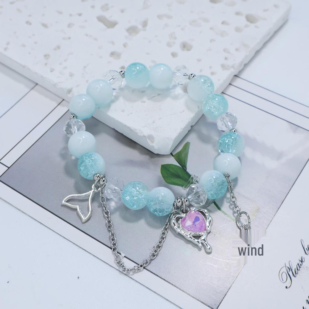 Mori Style Mermaid Crystal Bracelet – Versatile Niche Design for Women, Ideal for Students and Best Friends