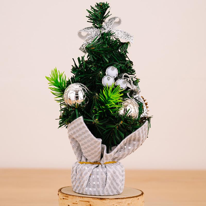 Mini 20cm Cartoon Christmas Tree Ornaments for Tabletop and Mall Decor