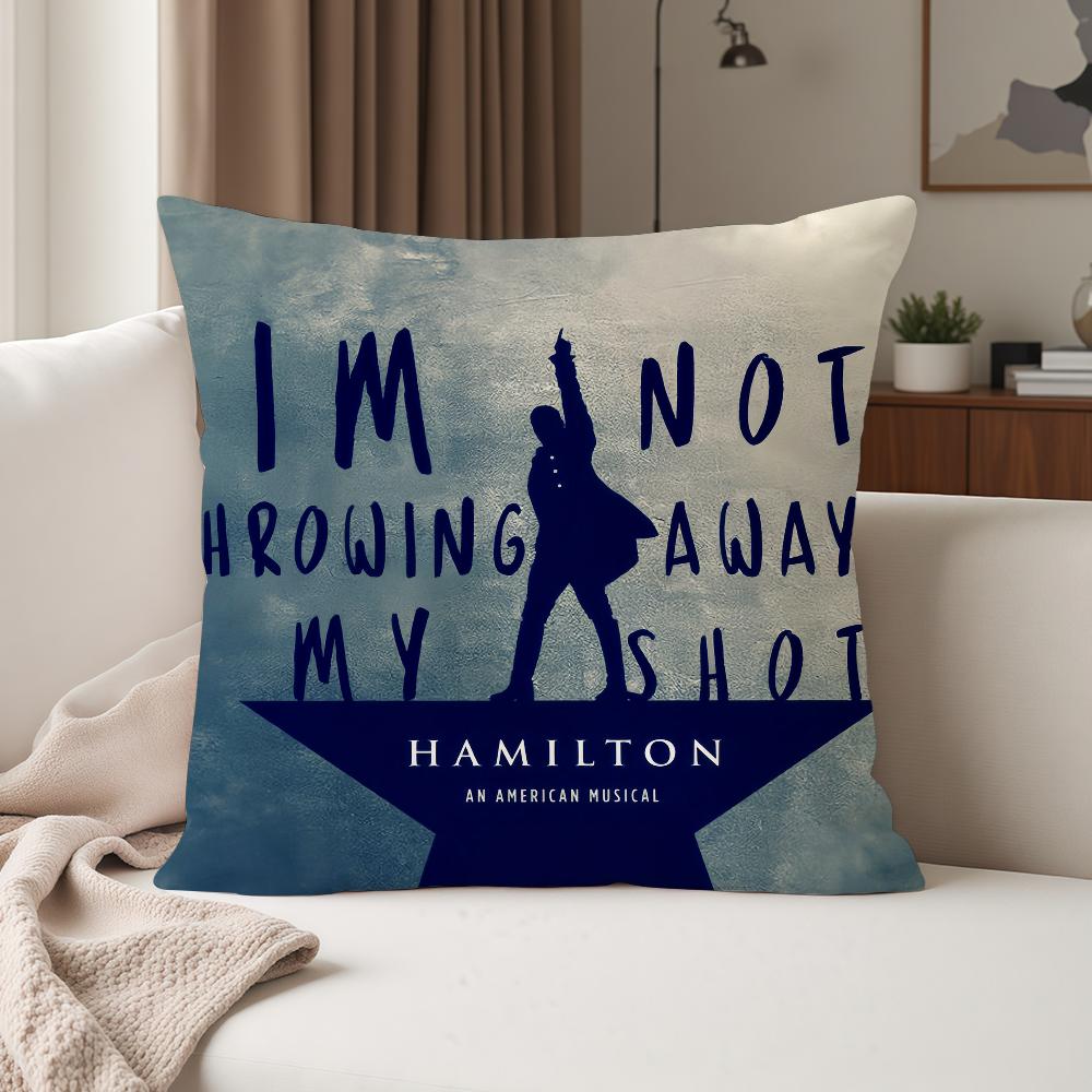 Classic Play Musical Hhamilton Pillow Case Suitable For Bedrooms Living Rooms Cars Home Decoration