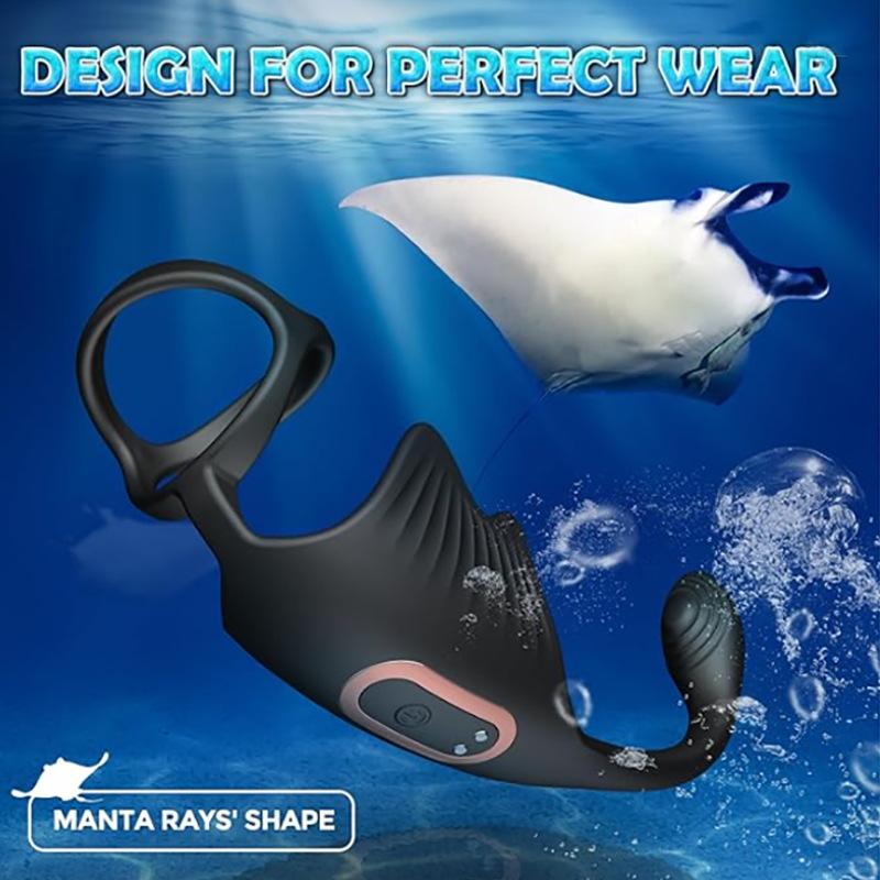 Vibrating Cock Ring Prostate Massager Penis Ring Delay Ejaculation for Men Gay Anal Plug Vibrator Stimulator Masturbator Sex Toy