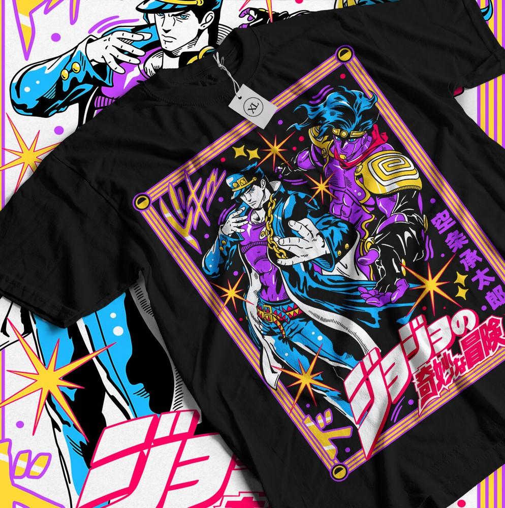 Футболка JoJo s Bizarre Adventure JoJo Аниме Манга Джолин Джотаро футболка Все размеры Унисекс Футболка S