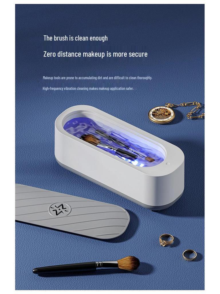 Compact Ultrasonic Cleaner with UV Sterilization for Glasses and Jewelry