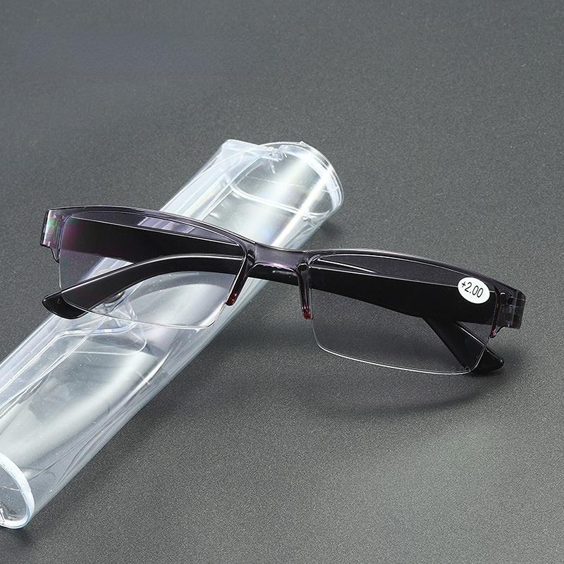 Reading Glasses Men Gradient Prescription Eye Glasses Male Retro Square Half Frame Hyperopia Eyewear +1.0 +1.5 +2.0 +2.5 To +4.0