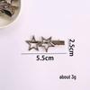 Korean Y2K Silver Side Bangs Duckbill Clip - Women's Sweet Hair Accessory
