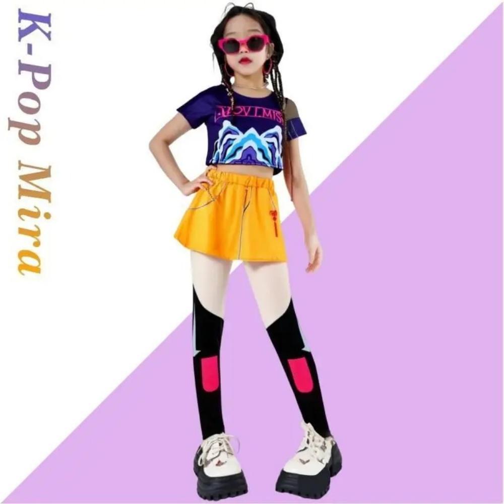 Children Zoey Mira Rumi Demon Hunters Cosplay Costume for Girl Halloween Movie K-Pop Group Idol Role Play Flying Sleeve Dress