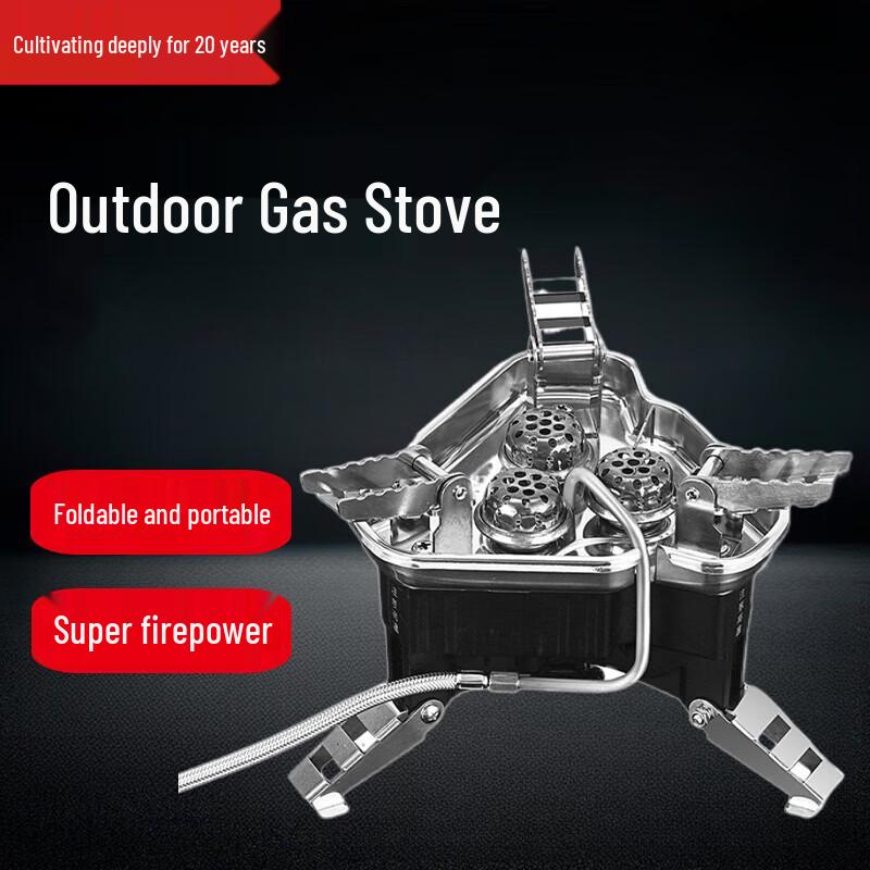 Beifu Portable Windproof Camping Gas Stove Set with 1.6L Pot