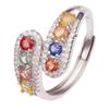 Natural Color Sapphire Color Sapphire Ring Women'S Xiaohongshu S925 Sterling Silver Color Treasure Jewelry