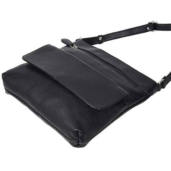 URBAN FOREST Troy Black Messenger Bag for Men