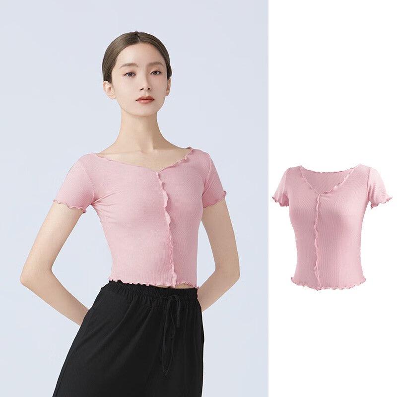 

Women s Summer Short Sleeve Dance Practice Top