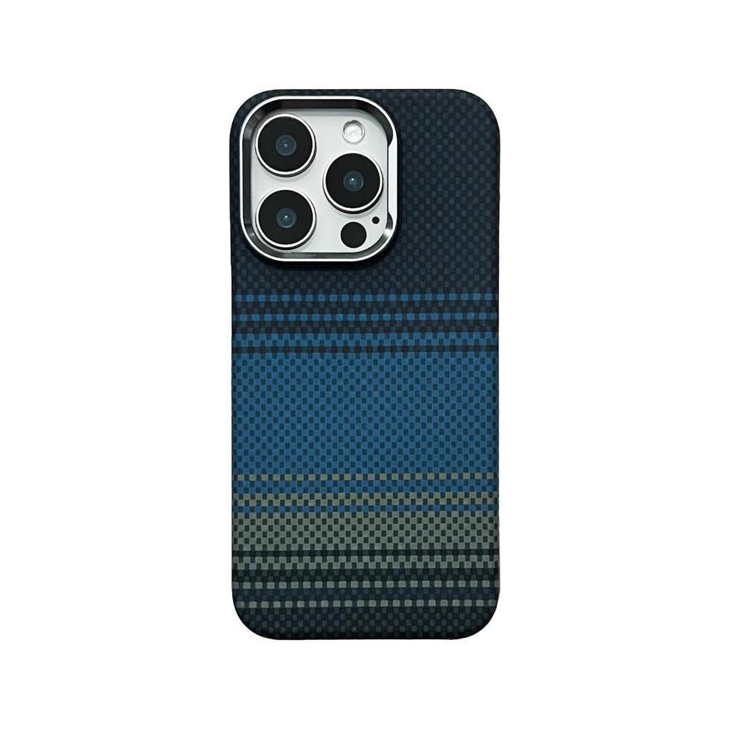 Kevlar Carbon Fiber Magnetic Half-Cover Case for iPhone 17 Pro Max