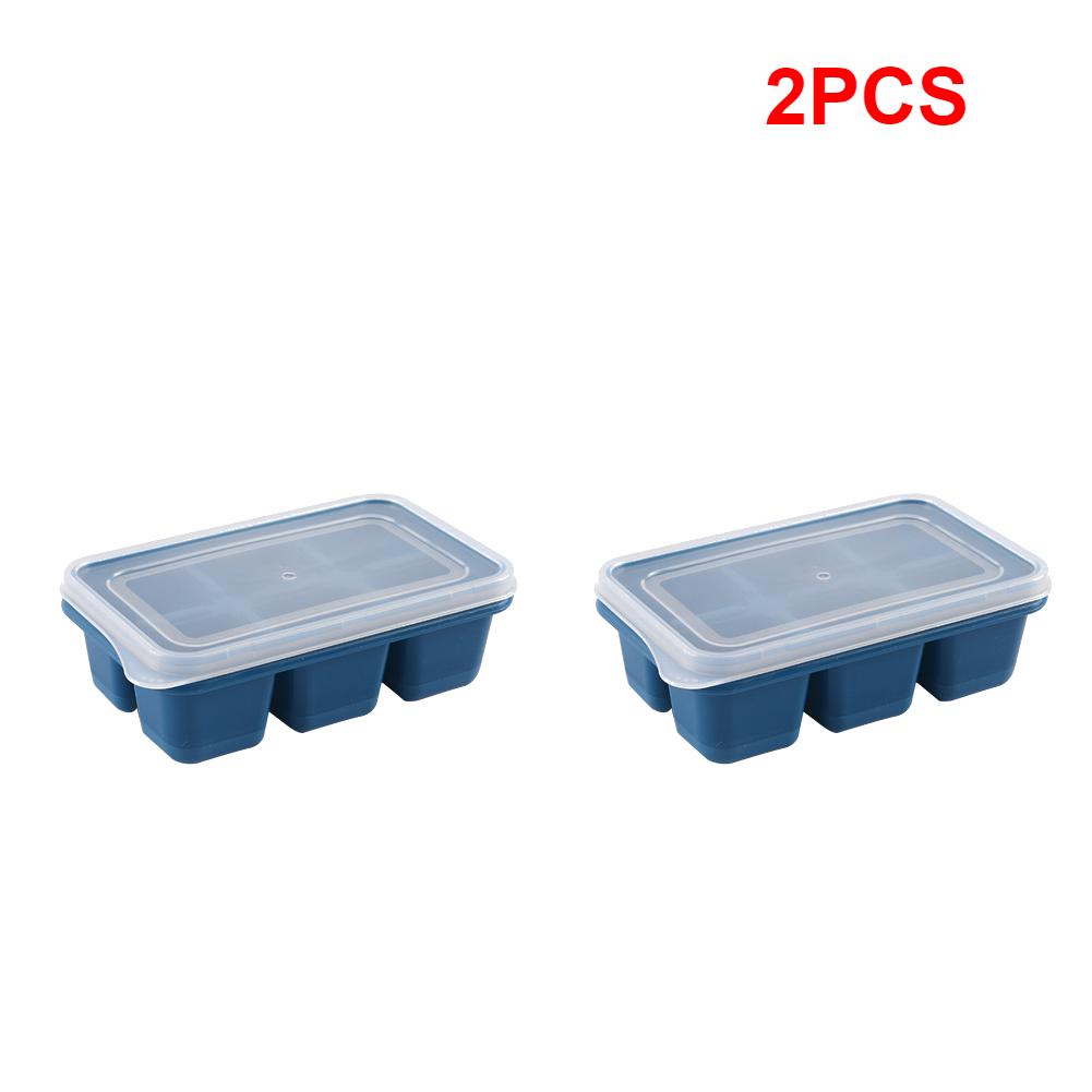 DIY Ice Cube Trays with Lids Silicone Ice Cube Square Molds PP Material Ice Cube Molds for Whiskey Cocktails Mold Accessories