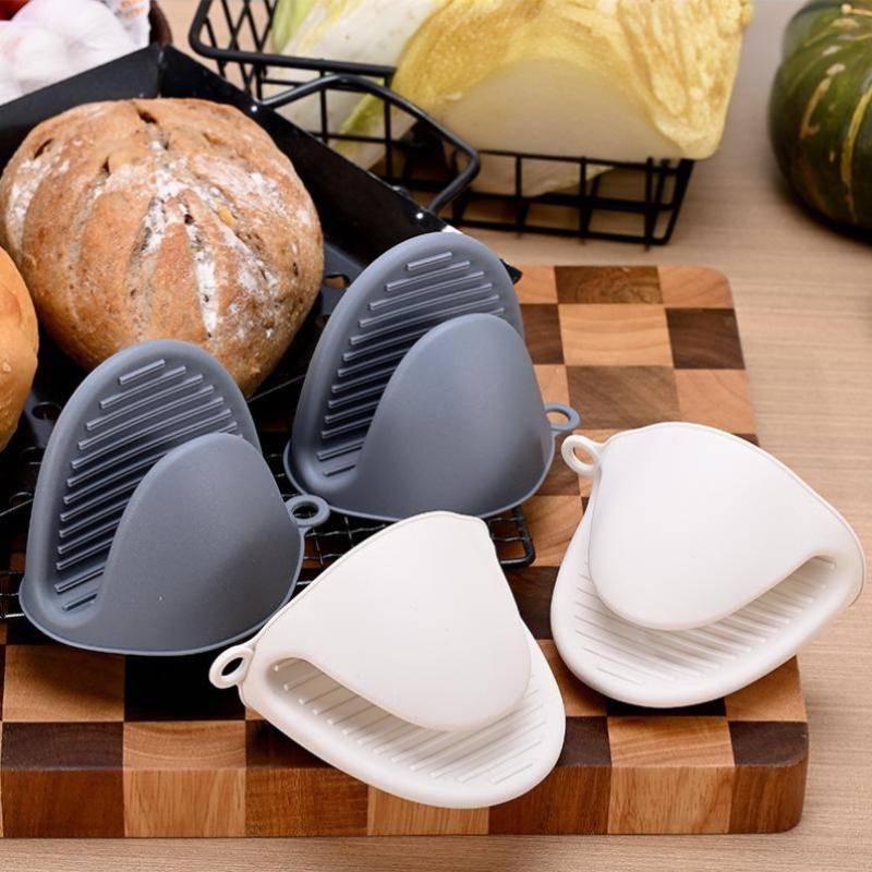 2Pcs Oven Mitts Silicone Heat Resistant Pinch Mitts Anti Scalding Non Slip Gloves Clips Pot Holder Cooking Baking Oven Mitts