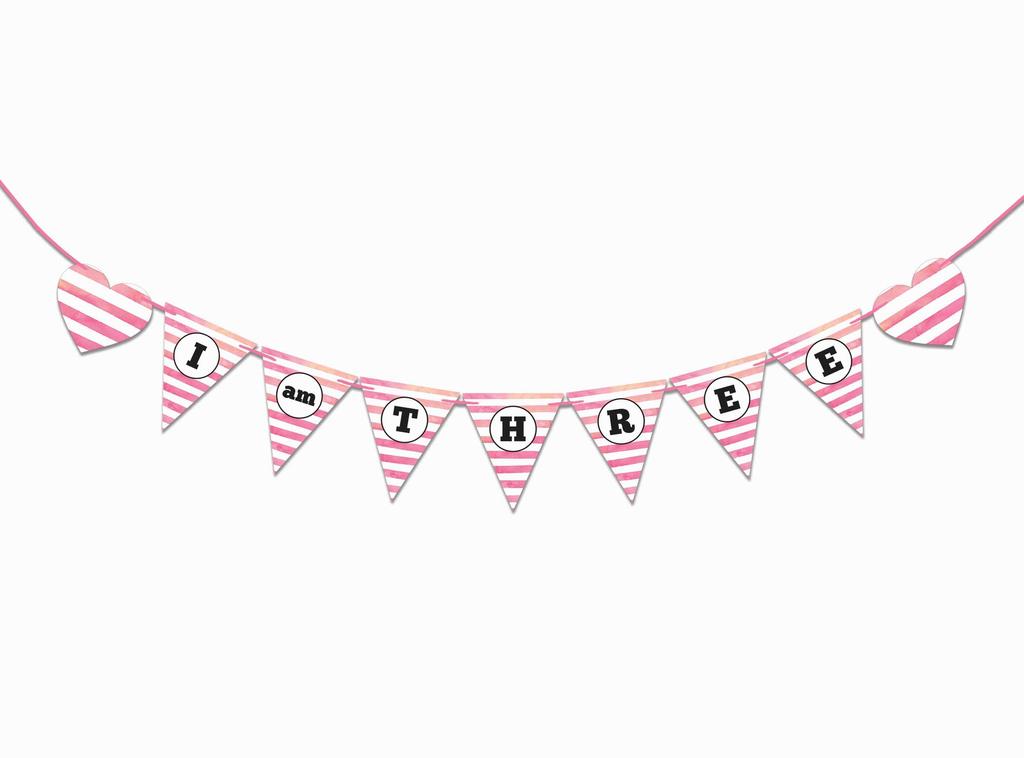 Inkdotpot Birthday Party Decorations Happy Birthday Party Garland Baby Girls Polka Dot Pennant Banner