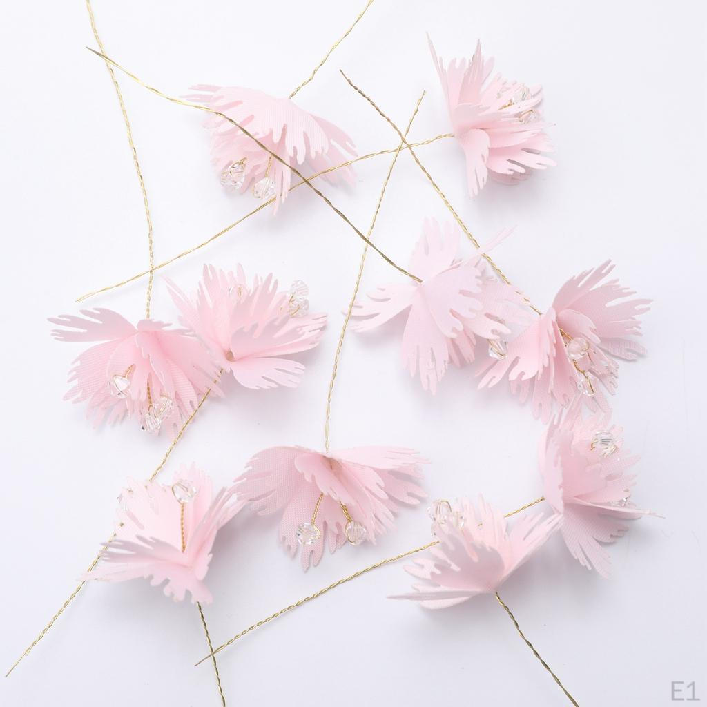10 Stück Seidenrosen, Künstliche Blumenköpfe für Hochzeitsaccessoires, Machen Braut-Haarspangen