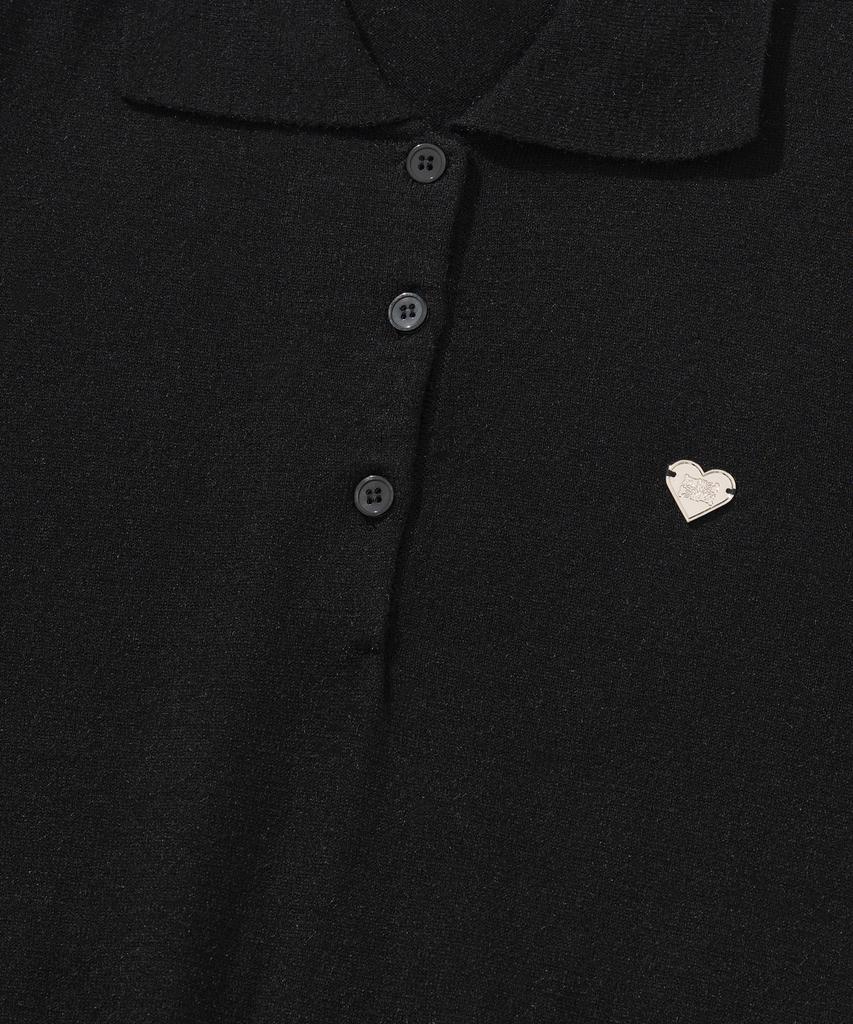 KNITTED (W) Basic Essential Washable Collared Knit Black