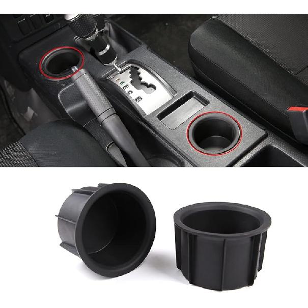 Fit for Toyota FJ Cruiser 2007-2021 Gear Shift Console Cup Holder Sub Assembly, Cup Holder Inserts Replacement Storage Cup Holder, 2PCS (Blue)