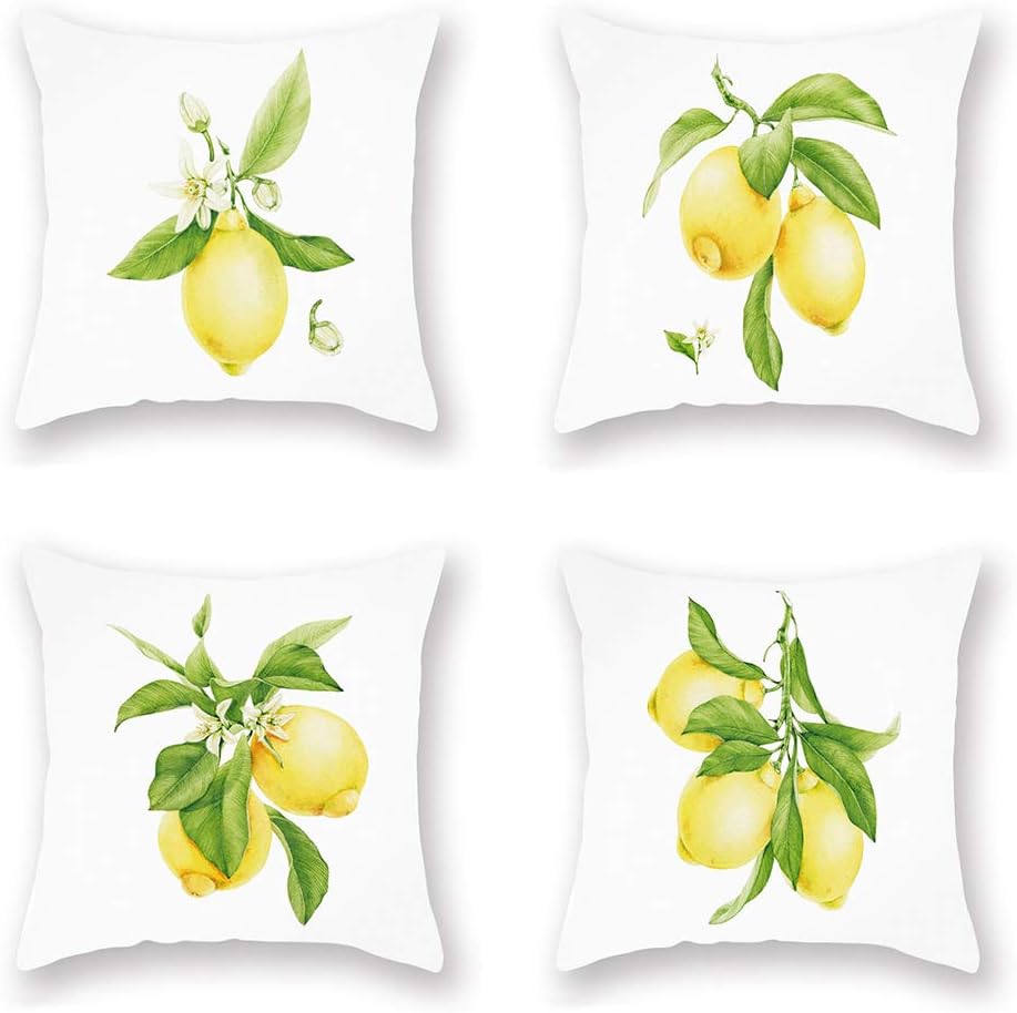 Yellow Lemon Decorative Pillowcase Super Soft Cushion Cover Gift Indoor And Outdoor Home Decoration Pillowcase45X45 Pillow Case