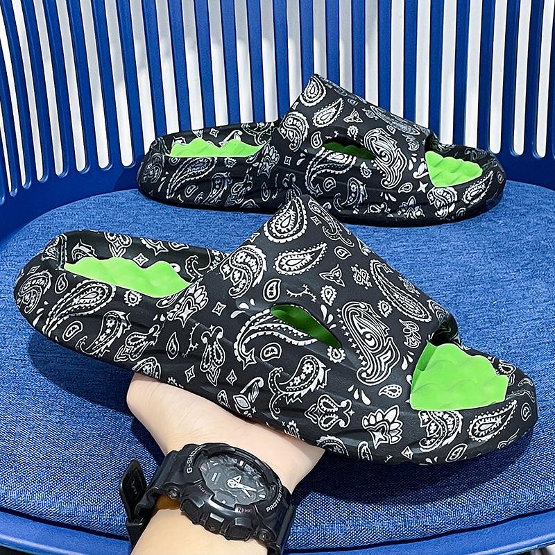 Summer New Men's Women's Light Platform Massage Slippers Unisex Couple Sandals Beach Casual Slides Shoes Soft Sole Flip-flops