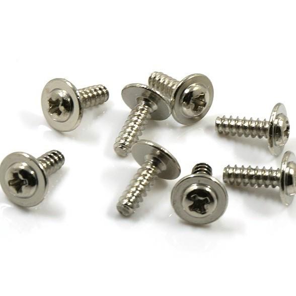 Cross Pan Head Self-Tapping Screw with Washer, Flat End, PWB1.7/M2/M2.3/M2.6/M3/M4