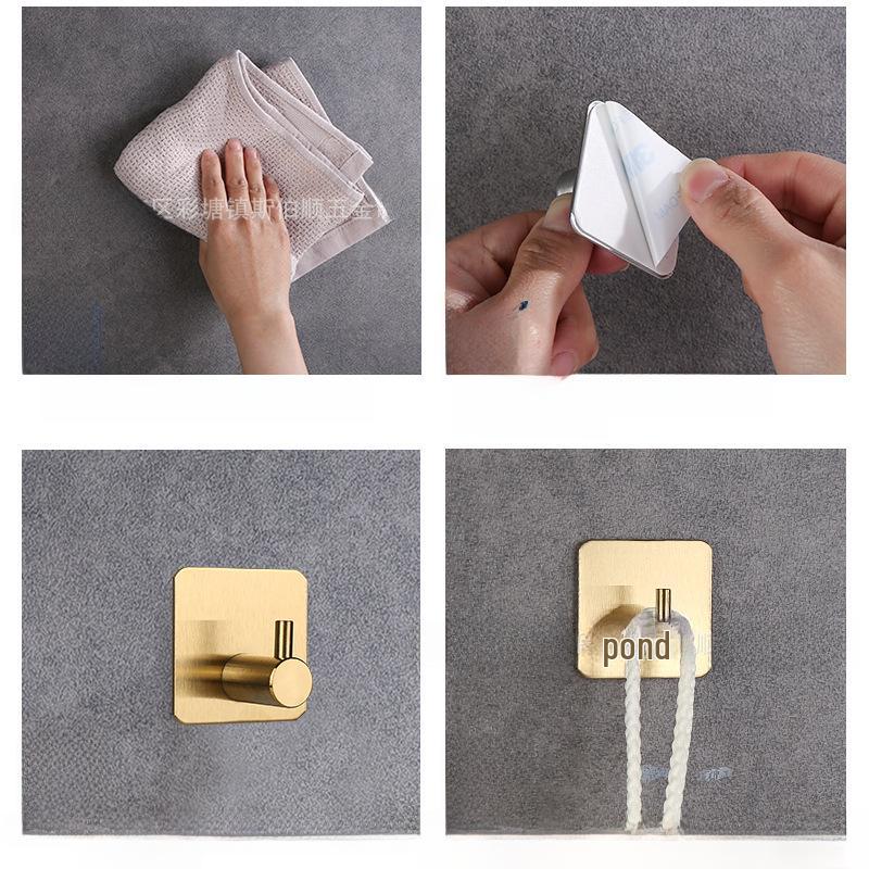 Cârlig de perete autoadeziv puternic din oțel inoxidabil 304, fără găurire