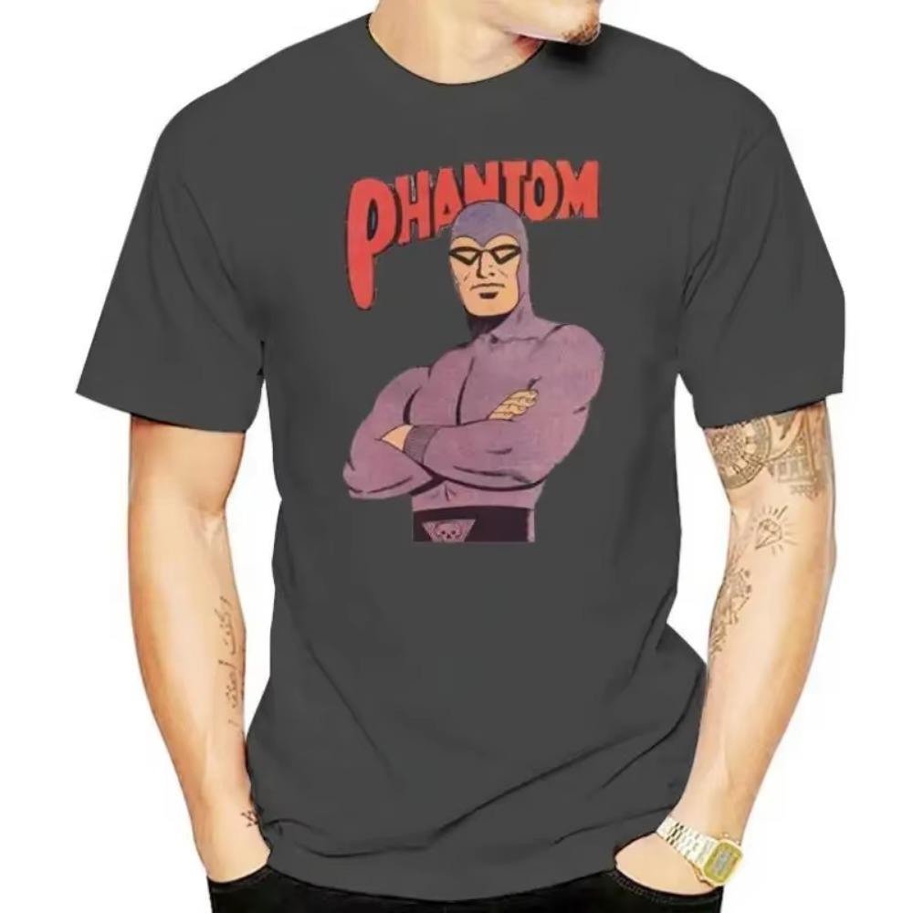 The Phantom Comics Cartoon Tee Top Unisex Ladies Vintage T shirt B47 men t shirt